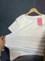 Bulk Stock Wholesale About 300PCS Summer Thin High Stretch Loose Slit Irregular Yoga Short Sleeve T-Shirts - Image 4