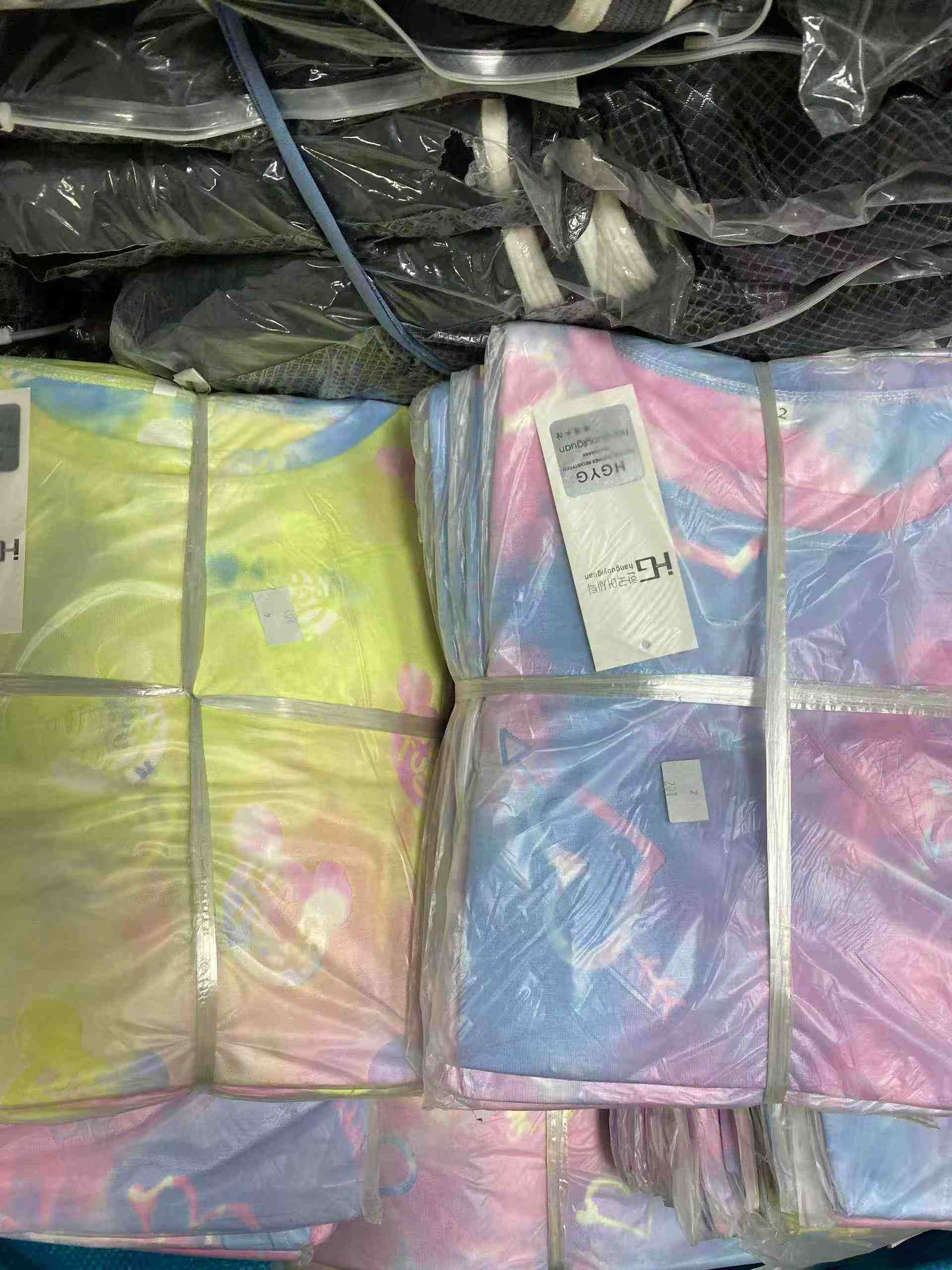 534 Pieces High Quality Trendy Brand Loose Oversized Gradient Jacquard Short Sleeve T-Shirts, 2 Colors S-2XL, Individual Pack With Hangtags - Image 2