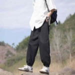 168 Pieces Men's Solid Quick-Dry Cuffed Casual Long Pants, Authentic Individual Pack Wholesale - Image 1