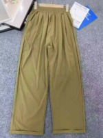 209 Pcs Women's Ice Silk Quick Dry Straight Cargo Pants 2026 New Summer Thin Casual Cropped Pants - Image 5