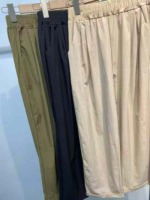 209 Pcs Women's Ice Silk Quick Dry Straight Cargo Pants 2026 New Summer Thin Casual Cropped Pants - Image 4