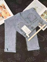 2026 Summer Autumn New Arrival Vintage Irregular High Waist Blue Gray Skinny Long Women's Jeans - 257 Pieces Bulk Stock - Image 4