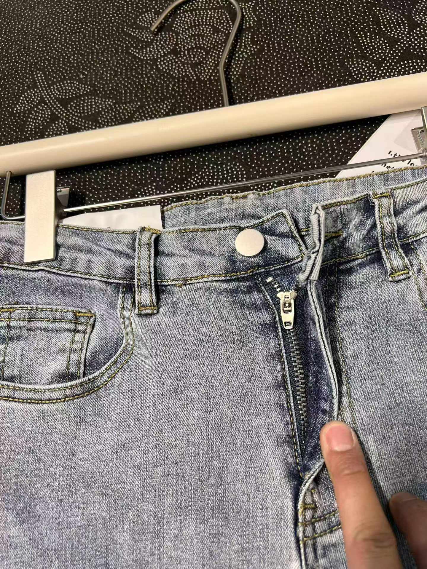 2026 Summer Autumn New Arrival Vintage Irregular High Waist Blue Gray Skinny Long Women's Jeans - 257 Pieces Bulk Stock - Image 2