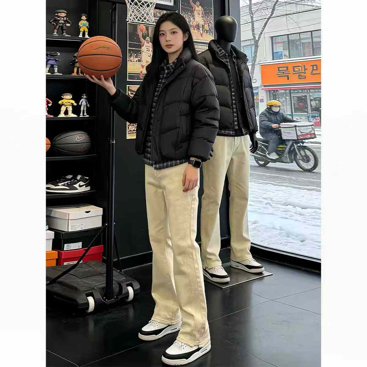 176 Pieces Unisex Washed Dyed Narrow Flare Jeans Sizes S-XXL Bulk Stock Clearance Wholesale - Image 1