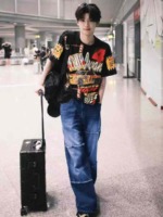 Unisex Vintage Washed Frayed Loose Straight Denim Jeans 465 PCS Bulk Stock Wholesale - Image 8