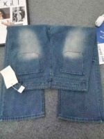 Unisex Vintage Washed Frayed Loose Straight Denim Jeans 465 PCS Bulk Stock Wholesale - Image 3