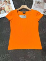 About 2000 Pieces Pure Cotton Plain Solid Crew Neck Short Sleeve Women's T-Shirts Stock Wholesale - Image 9