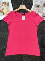 About 2000 Pieces Pure Cotton Plain Solid Crew Neck Short Sleeve Women's T-Shirts Stock Wholesale - Image 7