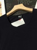 About 2000 Pieces Pure Cotton Plain Solid Crew Neck Short Sleeve Women's T-Shirts Stock Wholesale - Image 3