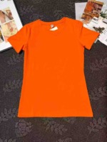 Approx 400 Pieces Women's Solid Cotton Slim Fit Short Sleeve T-Shirts, Brand New With Tags, Clearance Bulk Wholesale - Image 7