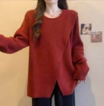 New Spring Original Loose Irregular Crew Neck Pullover Sweater, 376 Pcs Bulk Wholesale Stock Clearance - Image 8