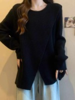 New Spring Original Loose Irregular Crew Neck Pullover Sweater, 376 Pcs Bulk Wholesale Stock Clearance - Image 5