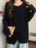 New Spring Original Loose Irregular Crew Neck Pullover Sweater, 376 Pcs Bulk Wholesale Stock Clearance - Image 4