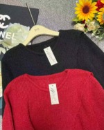 New Spring Original Loose Irregular Crew Neck Pullover Sweater, 376 Pcs Bulk Wholesale Stock Clearance - Image 3