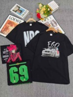 600 Pieces American Retro Street Style 240g Heavyweight Printed Cotton Oversized Short Sleeve T-Shirts Stock Wholesale - Image 3