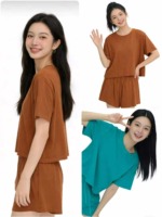 1555 Sets Hot Selling Short Sleeve T-Shirt & Shorts Matching Sets Size S-2XL Bulk Stock Clothing Wholesale - Image 1