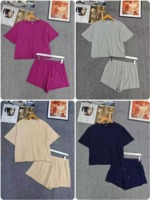 1555 Sets Hot Selling Short Sleeve T-Shirt & Shorts Matching Sets Size S-2XL Bulk Stock Clothing Wholesale - Image 3
