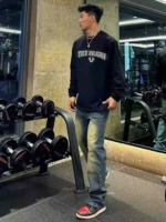 1800 Pcs Clearance Vintage Letter American Style Unisex Loose Long Sleeve Twill T-Shirts - Image 4