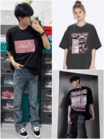 2000 Pcs Unisex Trendy 200g Cotton Short Sleeve T-Shirts Bulk Stock Clearance For Wholesale Export - Image 1