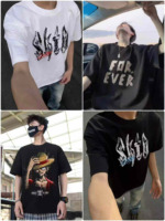 2000 Pcs Unisex Trendy 200g Cotton Short Sleeve T-Shirts Bulk Stock Clearance For Wholesale Export - Image 9