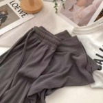 Spring Summer New High Waist Ice Silk Loose Wide Leg Casual Pants, Approx 480 Pieces Bulk Stock Wholesale - Image 9
