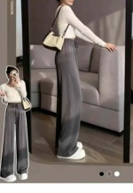 Spring Summer New High Waist Ice Silk Loose Wide Leg Casual Pants, Approx 480 Pieces Bulk Stock Wholesale - Image 5