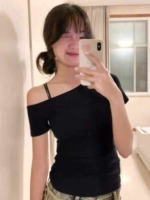 650 Pcs Summer Trendy Retro One-shoulder Strap Printed T-shirts Stock Wholesale Export - Image 4