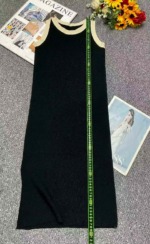 New Summer Korean Style Color Block Ice Silk Knit Sleeveless Dress 128 Pieces Bulk Stock Clearance Wholesale - Image 9