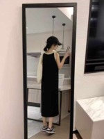 New Summer Korean Style Color Block Ice Silk Knit Sleeveless Dress 128 Pieces Bulk Stock Clearance Wholesale - Image 4