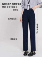 Spring New Arrival High Waist Navy Straight Business Casual Suit Pants Sizes 26-30, 1430 Pcs Bulk Wholesale Stock Lot - Image 7