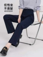 Spring New Arrival High Waist Navy Straight Business Casual Suit Pants Sizes 26-30, 1430 Pcs Bulk Wholesale Stock Lot - Image 5