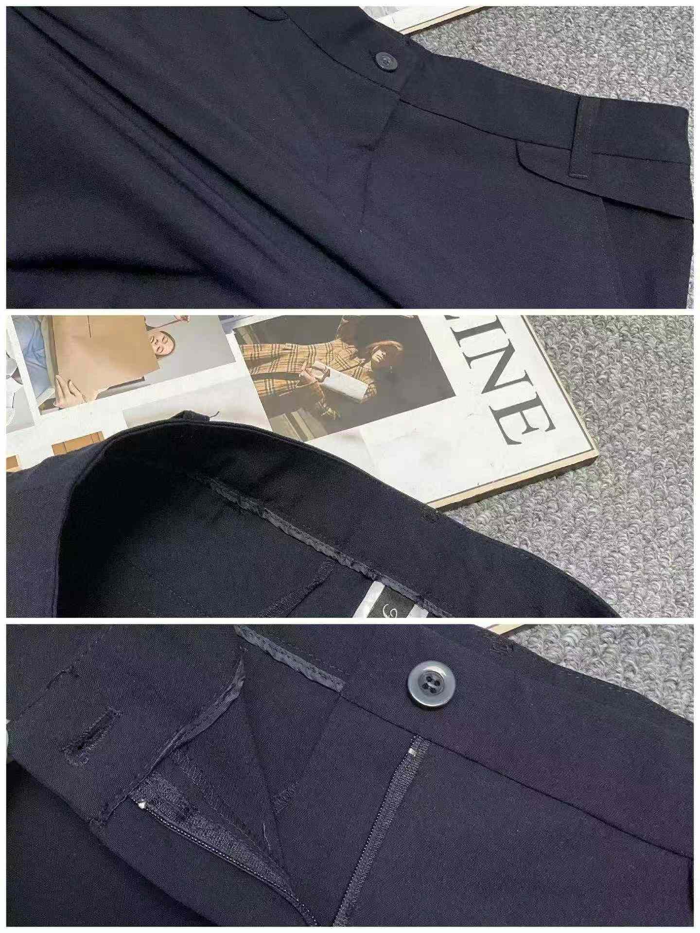 Spring New Arrival High Waist Navy Straight Business Casual Suit Pants Sizes 26-30, 1430 Pcs Bulk Wholesale Stock Lot - Image 2