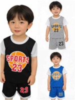 Wholesale 10000 Sets Stock Lot Trendy Casual Kids Breathable Basketball Sports Jersey Sets Size 80-130 - Image 7