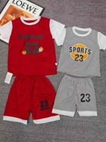 Wholesale 10000 Sets Stock Lot Trendy Casual Kids Breathable Basketball Sports Jersey Sets Size 80-130 - Image 4