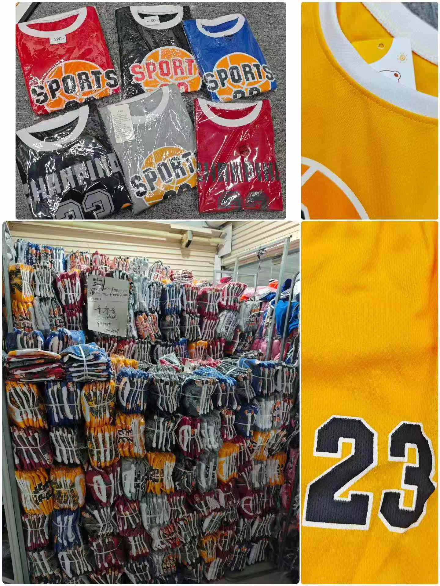 Wholesale 10000 Sets Stock Lot Trendy Casual Kids Breathable Basketball Sports Jersey Sets Size 80-130 - Image 2