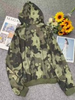Spring New Unisex Loose Washed Cotton Camo Hooded Cardigan Jacket 80 Pieces Bulk Stock Clearance - Image 9
