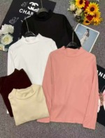 Autumn Winter Basic Slim Fit Long Sleeve Thermal Inner Tops, Around 1200 Pcs Bulk Stock Wholesale - Image 1