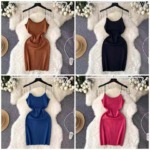 Summer New Sexy Bodycon Knit Strap Dress, 728 Pieces Bulk Stock Clothing Wholesale - Image 4