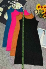 Summer New Sexy Bodycon Knit Strap Dress, 728 Pieces Bulk Stock Clothing Wholesale - Image 2