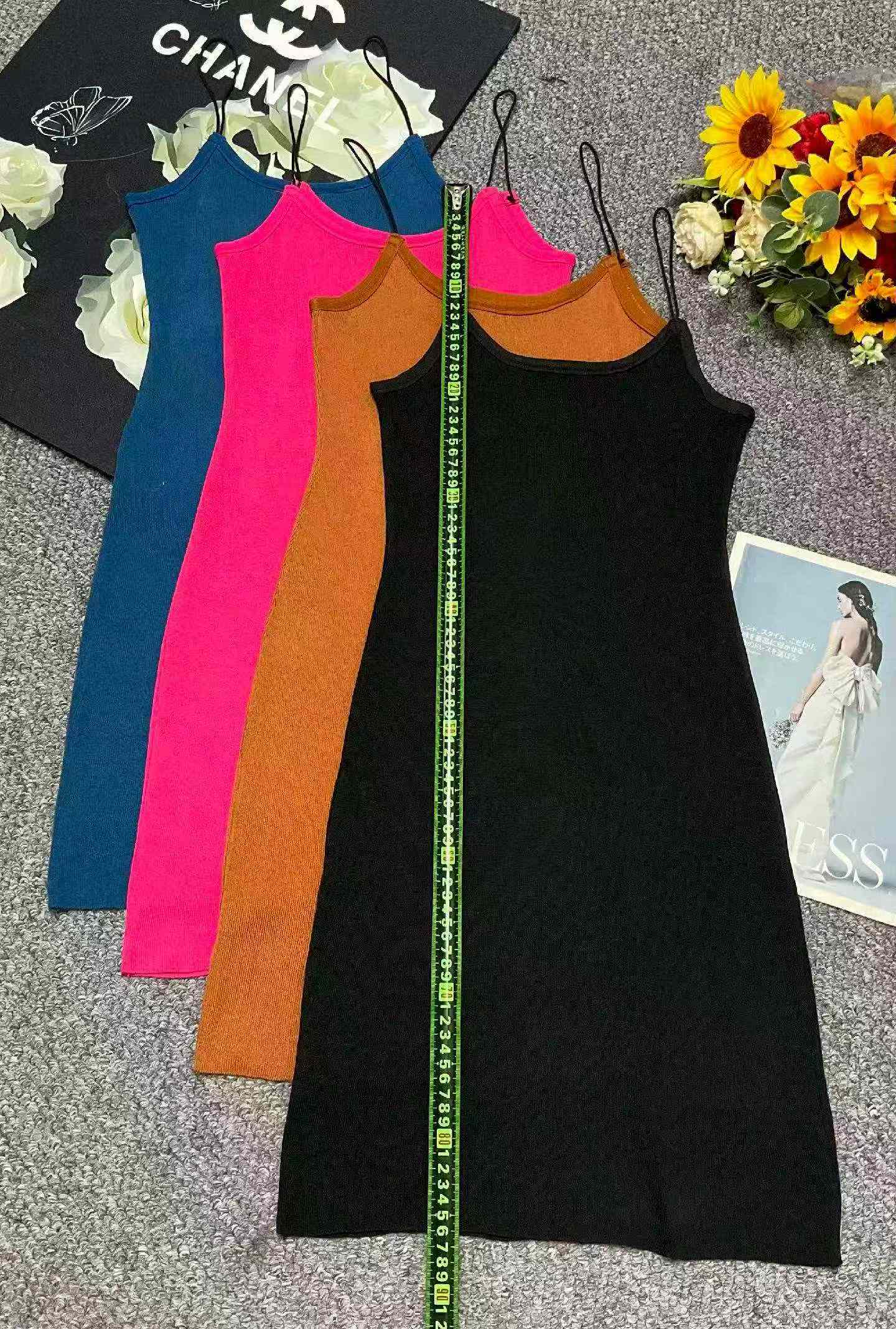 Summer New Sexy Bodycon Knit Strap Dress, 728 Pieces Bulk Stock Clothing Wholesale - Image 2