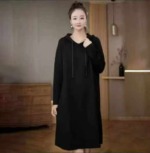 47 Pcs Premium Lazy Solid Fleece Oversized Hooded Sweatshirt Dress S-XL Stock Clearance Wholesale - Image 8