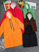 47 Pcs Premium Lazy Solid Fleece Oversized Hooded Sweatshirt Dress S-XL Stock Clearance Wholesale - Image 4