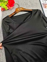 103 Pieces U-Neck Black Slim Waist Stretchy Long Sleeve Basic Tops Size S-2XL Clearance Stock Wholesale - Image 2