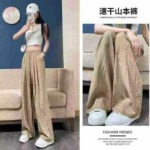 Japanese Yamamoto Style High Waist Drapey Wide Leg Pants Summer Thin, Total 991 Pieces Stock - Image 9