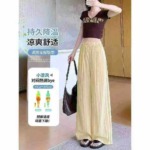 Japanese Yamamoto Style High Waist Drapey Wide Leg Pants Summer Thin, Total 991 Pieces Stock - Image 6