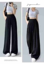Japanese Yamamoto Style High Waist Drapey Wide Leg Pants Summer Thin, Total 991 Pieces Stock - Image 5