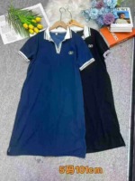 Women's Polo Knee-Length Loose Casual T-Shirt Dress, Sizes S-4XL, 437 Pieces Bulk Stock - Image 5