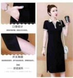 Women's Polo Knee-Length Loose Casual T-Shirt Dress, Sizes S-4XL, 437 Pieces Bulk Stock - Image 2