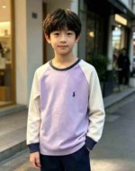 555 Pieces Big Kids Pony Pattern Contrast Raglan Sleeve Warm Soft Long Sleeve Fleece Sweatshirts Stock Wholesale - Image 7