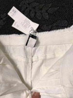 234 Pieces Women's White Stretch Fringed Micro Flare Jeans, Fringe Trim Petite Milk White Flared Jeans for 2026 Spring Summer - Image 2